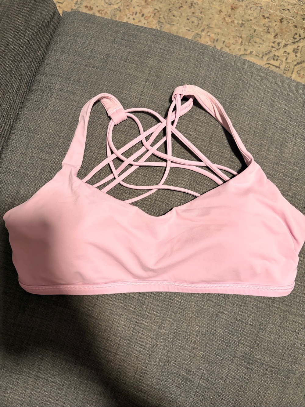 lululemon athletica Light Pink Strappy Sports Bra